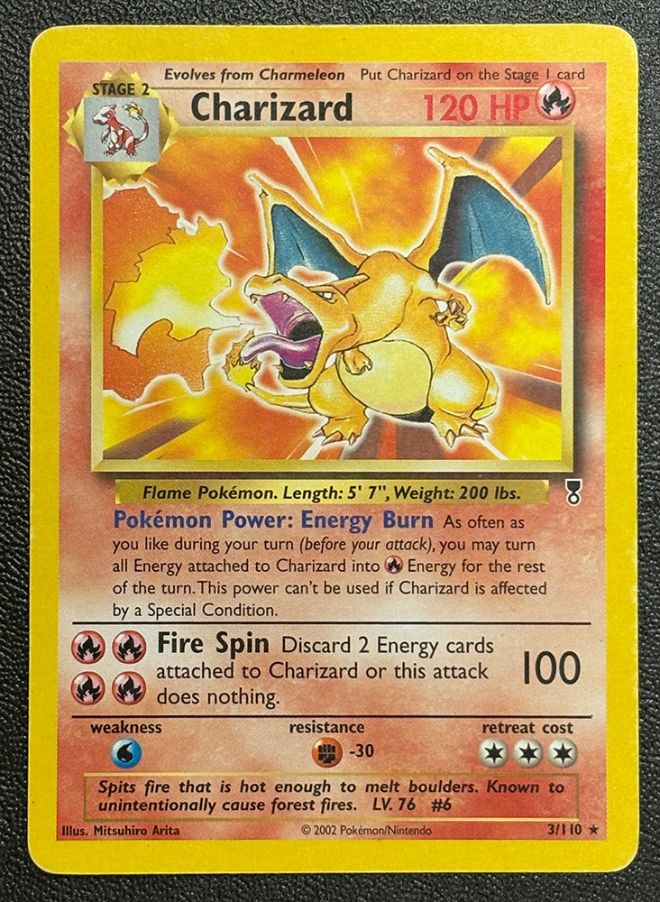 Pokemon Card - Legendary Collection 3/110 - CHARIZARD (rare) *Non-Mint - Played*