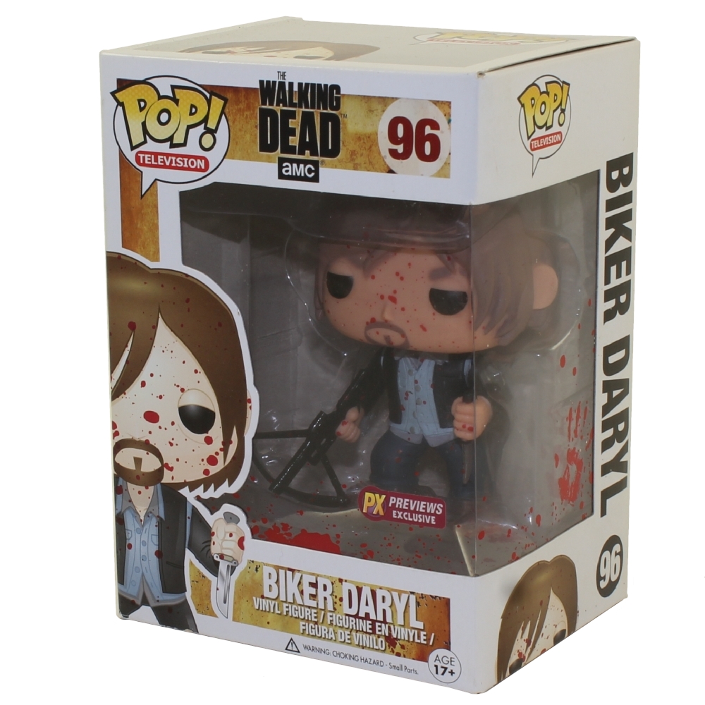 Funko POP! TV - The Walking Dead Vinyl Figure - BIKER DARYL (Bloody) #96 *PX Previews Exclusive*