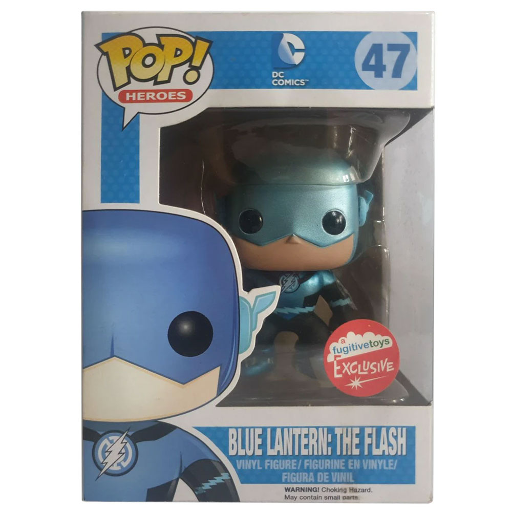 Funko POP! Heroes - DC Comics Vinyl Figure - BLUE LANTERN: THE FLASH (Metallic) #47 *Exclusive*