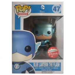 Funko POP! Heroes - DC Comics Vinyl Figure - BLUE LANTERN: THE FLASH (Metallic) #47 *Exclusive* Funko POP! Heroes - DC Comics Vinyl Figure - BLUE LANTERN: THE FLASH (Metallic) #47 *Exclusive*