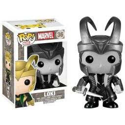 Funko POP! Marvel Vinyl Bobble-Head Figure - LOKI (Black & White) #36