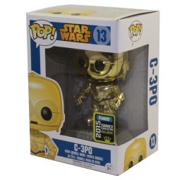 Funko POP! Star Wars Vinyl Bobble Figure - C-3PO (Chrome Metallic) #13 *2015 Convention Exclusive* Funko POP! Star Wars Vinyl Bobble Figure - C-3PO (Chrome Metallic) #13 *2015 Convention Exclusive*