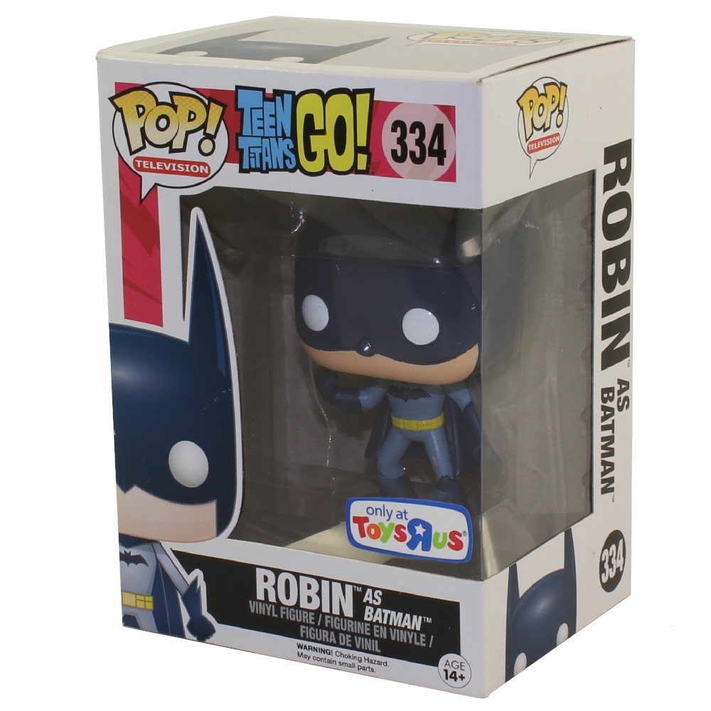Funko POP! TV - Teen Titans GO! Vinyl Figure - ROBIN as Batman (Blue) #334 *Toys R Us Exclusive*