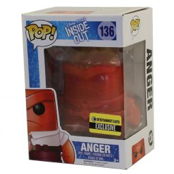 Funko POP! Disney - Inside Out Vinyl Figure - ANGER (Crystal) #136 *Entertainment Earth Exclusive*