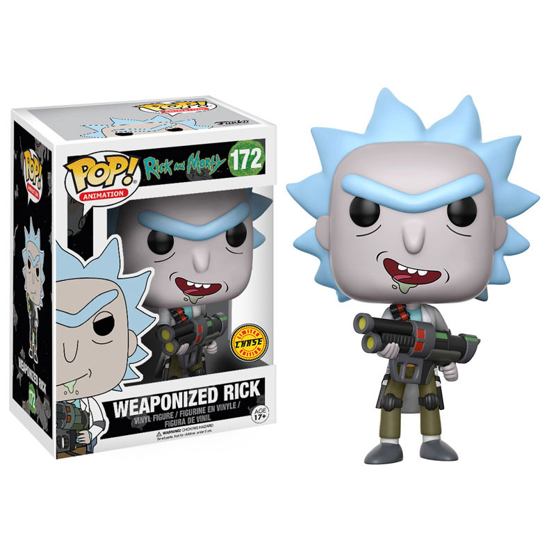 Funko POP! Animation Vinyl Figure - Rick and Morty S2 - WEAPONIZED RICK (Mouth Open)*Chase*