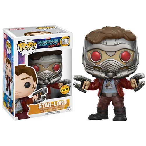 Funko POP! Guardians of the Galaxy Vol. 2 Movie - Vinyl Bobble - STAR-LORD (Helmet) #198 *Chase*