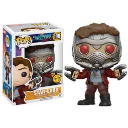 Funko POP! Guardians of the Galaxy Vol. 2 Movie - Vinyl Bobble - STAR-LORD (Helmet) #198 *Chase*