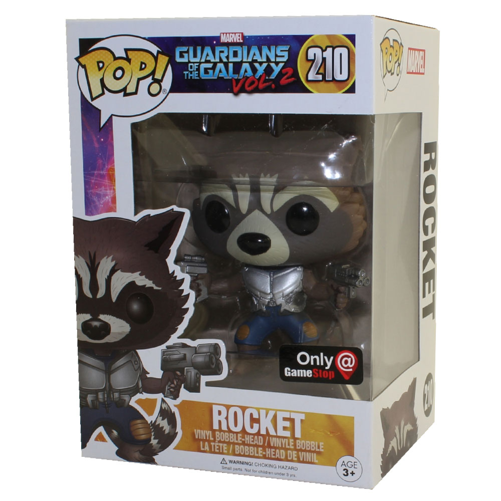 Funko POP! Guardians of the Galaxy Vol 2 Movie - Vinyl Bobble-Head - ROCKET RACCOON #210 *Exclusive*