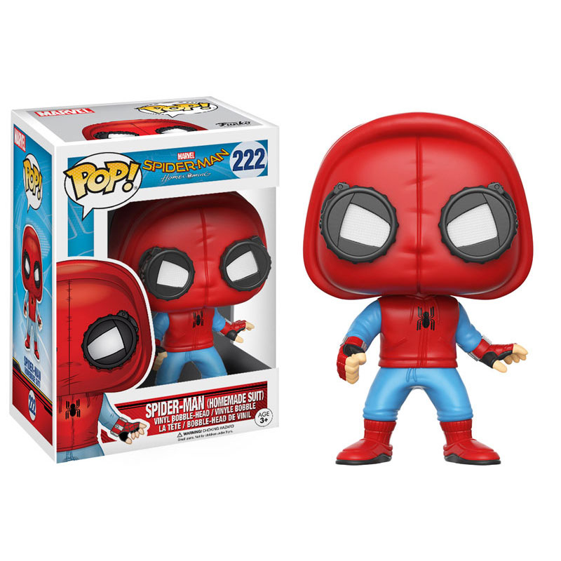 Funko POP! Heroes Vinyl Bobble-Head - Spider-Man Homecoming - SPIDER-MAN (Homemade Suit) #222