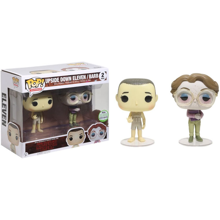 Funko POP! TV Stranger Things Vinyl Figures 2-PACK - UPSIDE DOWN ELEVEN & BARB *Exclusive*