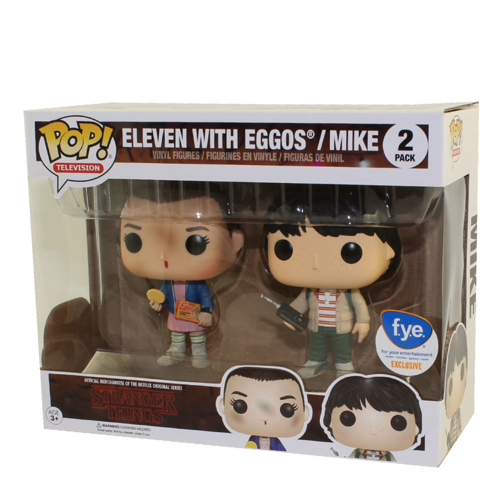 Funko POP! Television - Stranger Things Vinyl Figures - ELEVEN (Eggos) & MIKE (2-pk) *fye Exclusive*