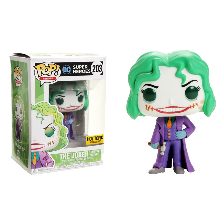 Funko POP! Heroes - DC Comics Vinyl Figure - THE JOKER (Martha Wayne) #203 *Hot Topic Exclusive*