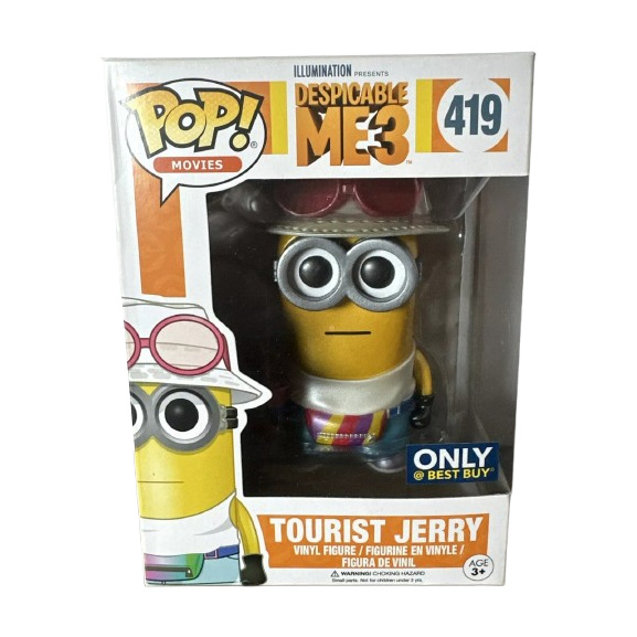 Funko POP! Movies - Vinyl Figure - Despicable Me 3 - TOURIST JERRY [Metallic] #419 *Exclusive*