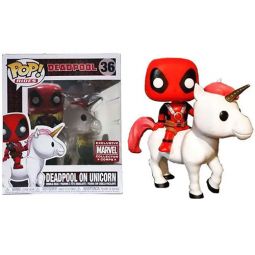 Funko POP! Rides Deadpool Vinyl Bobble Figure Set - DEADPOOL ON UNICORN #36 *Exclusive*