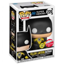Funko POP! Heroes - DC Comics Vinyl Figure - YELLOW LANTERN BATMAN (Glow) #220 *Exclusive*