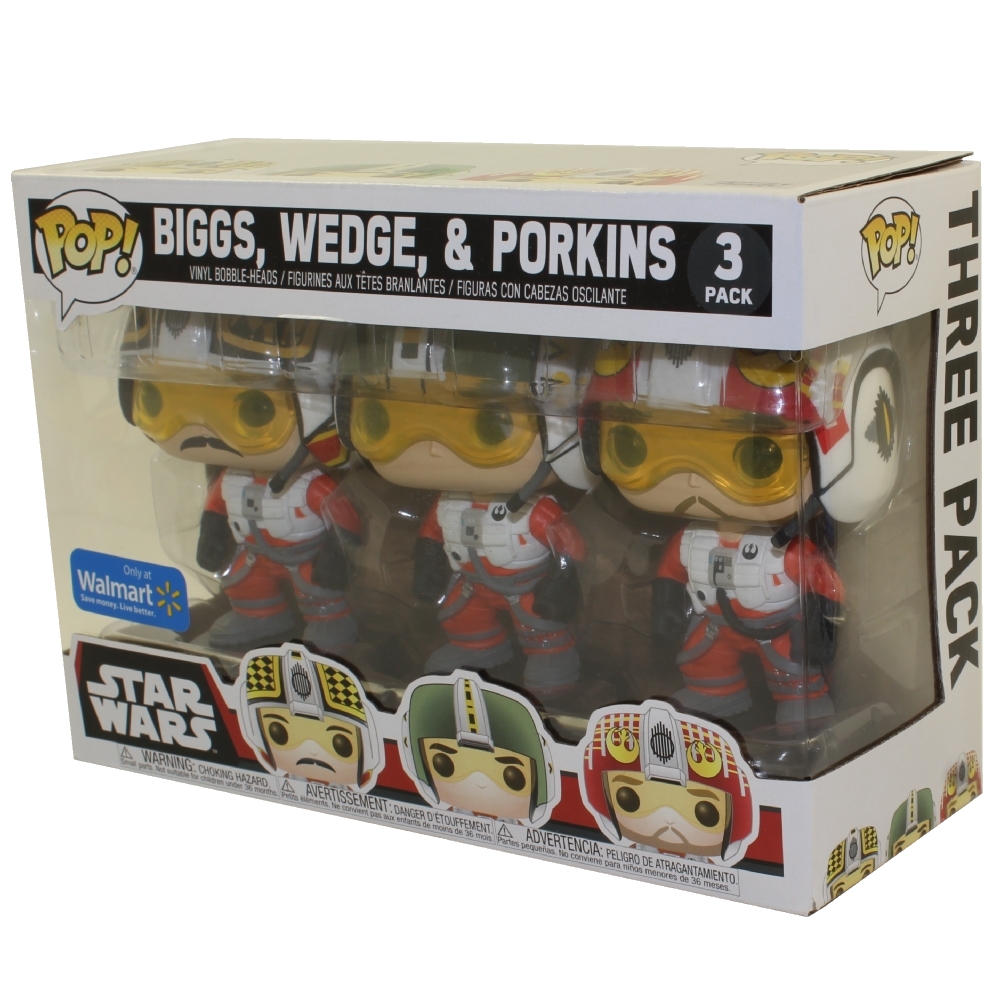 Funko POP! Vinyl Bobbles Figures- Star Wars - BIGGS, WEDGE & PORKINS (3-Pack) *Walmart Exclusive*