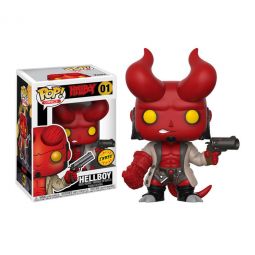 Funko POP! Comics - Hellboy Vinyl Figure - HELLBOY (Horns) #01 *Chase*