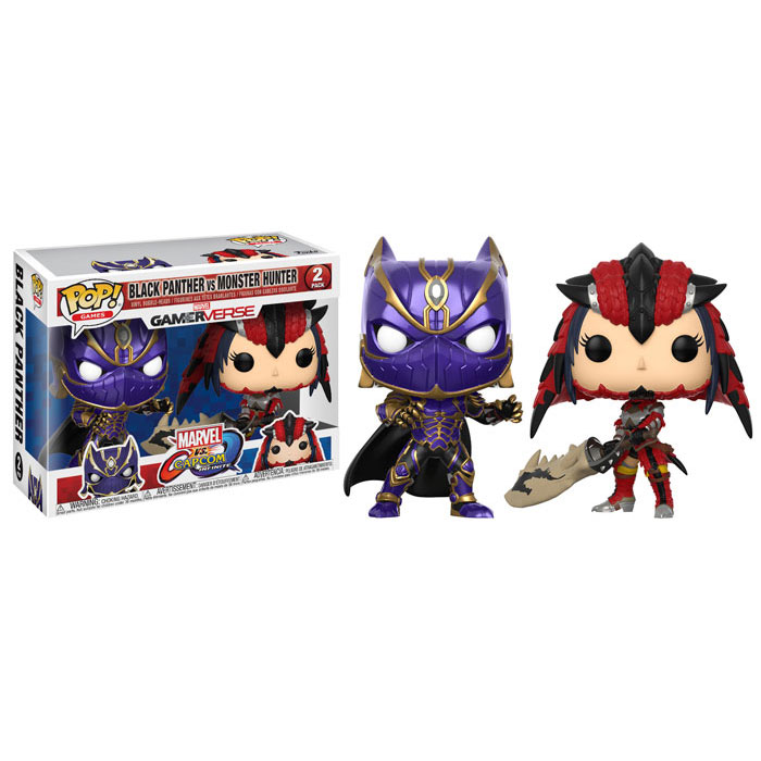 Funko POP! Games - Marvel vs Capcom Vinyl Figure 2-Pack - BLACK PANTHER vs. MONSTER HUNTER