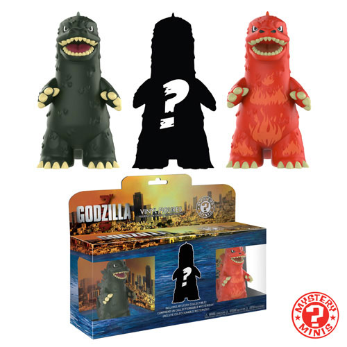 Funko Mystery Minis Vinyl Figures - Godzilla 3-PACK