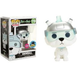 Funko POP! Animation - Rick and Morty Vinyl Figure - SNOWBALL (Flocked) #178 *2017 LACC Exclusive*