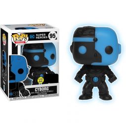 Funko POP! Heroes - DC Comics Vinyl Figure - CYBORG (Glow Silhouette) #95 *Exclusive*