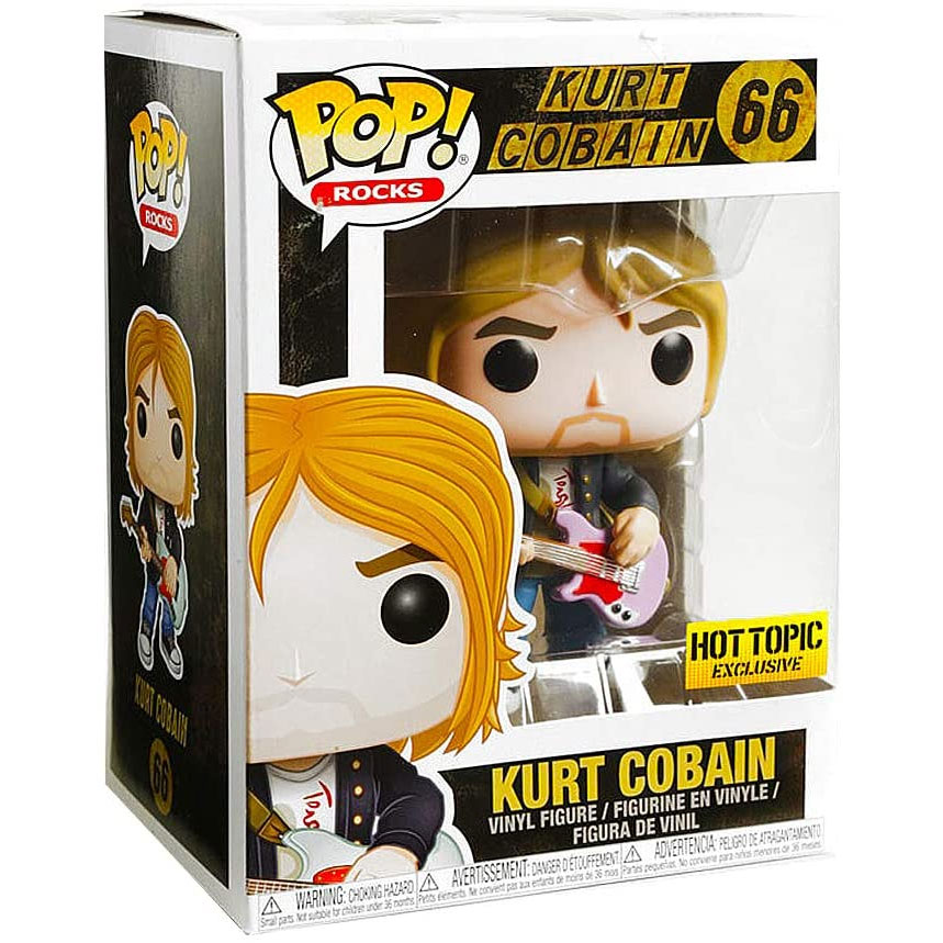 Funko POP! Rocks Vinyl Figure - KURT COBAIN #66 *Hot Topic Exclusive*