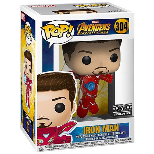 Funko POP! Marvel Avengers Infinity War Vinyl Bobble Figure - IRON MAN (Unmasked) #304 *Exclusive*