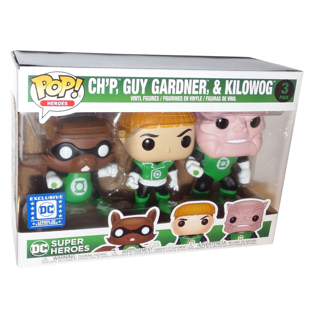 Funko POP! Heroes - DC Comics Green Lantern 3-Pack - CH'P, GUY GARDNER & KILOWOG *DCLOC Exclusive*