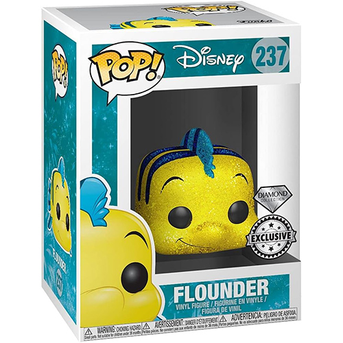 Funko POP! Disney Little Mermaid Vinyl Figure - FLOUNDER (Diamond Collection) #237 *Exclusive*
