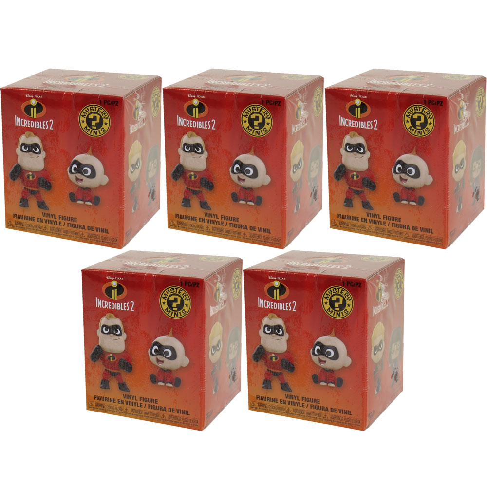 Funko Mystery Mini Vinyl Figures - The Incredibles 2 - BLIND BOXES (5 Pack Lot)