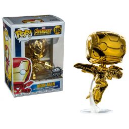 Funko POP Marvel Avengers Infinity War Vinyl Bobble Figure - IRON MAN (Gold Chrome) #285 *Exclusive*
