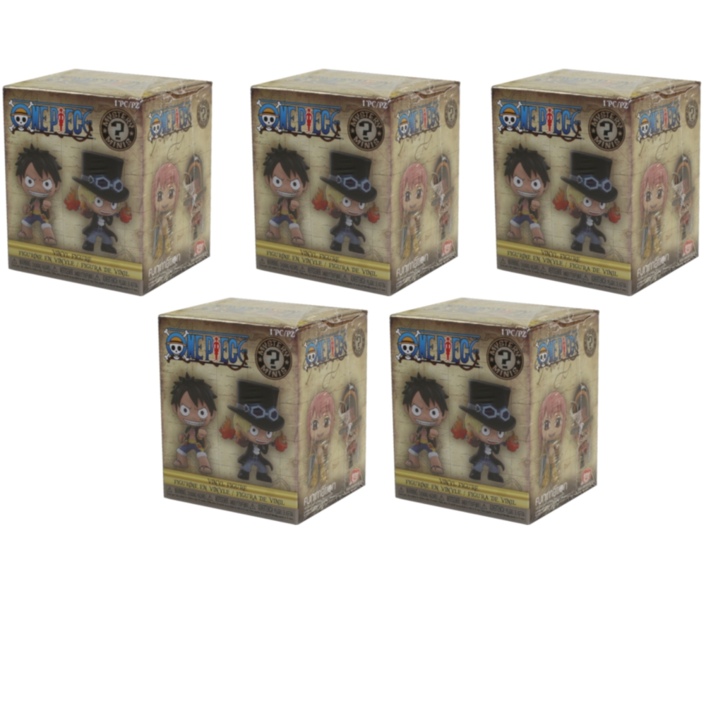 Funko Mystery Minis Vinyl Figures - One Piece S1 - BLIND BOXES (5 Pack Lot)