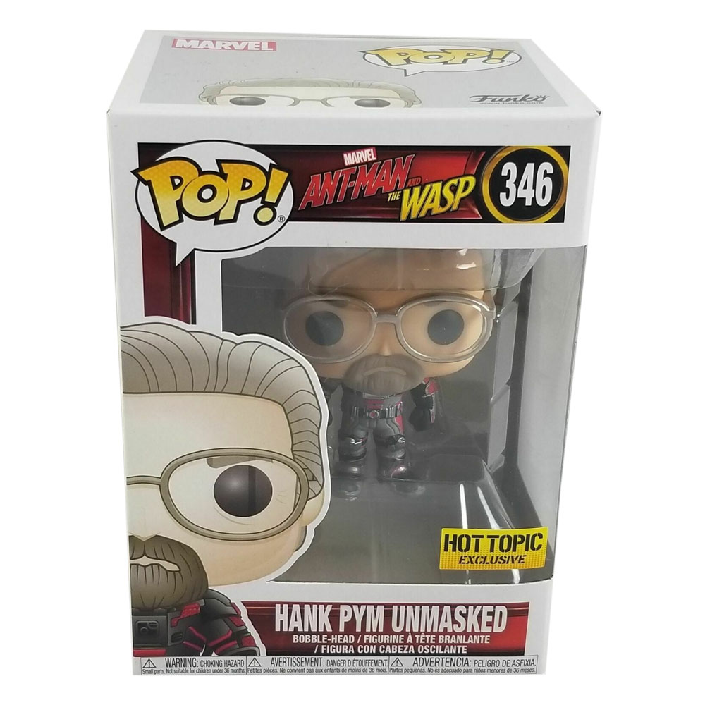 Funko POP! Marvel Vinyl Bobble-Head - Ant-Man and The Wasp - HANK PYM UNMASKED #346 *Exclusive*