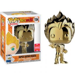 Funko POP! Animation Dragonball Z Vinyl Figure - SUPER SAIYAN VEGETA (Gold Chrome) #154 *Exclusive*