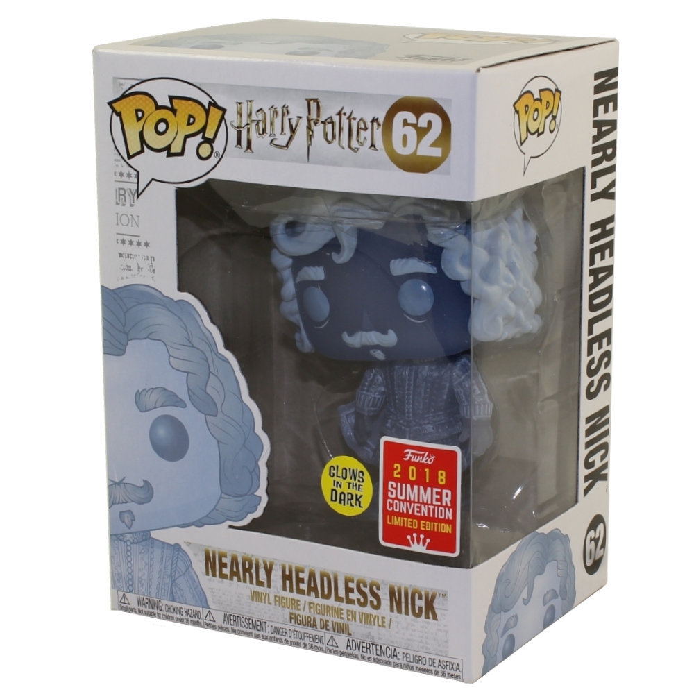 Funko POP! Harry Potter Vinyl Figure - NEARLY HEADLESS NICK (Glow) #62 *2018 Convention Exclusive*