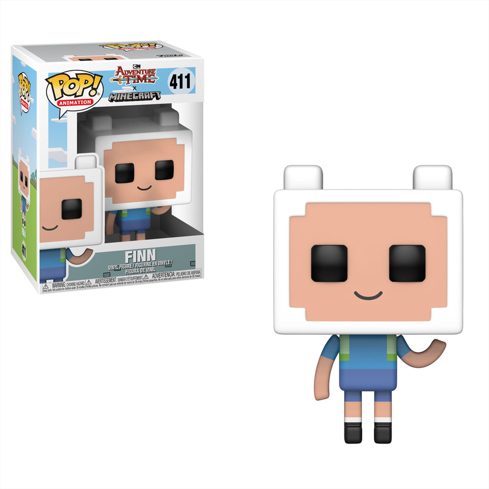 Funko POP! Animation - Adventure Time Minecraft Vinyl Figure - FINN #411