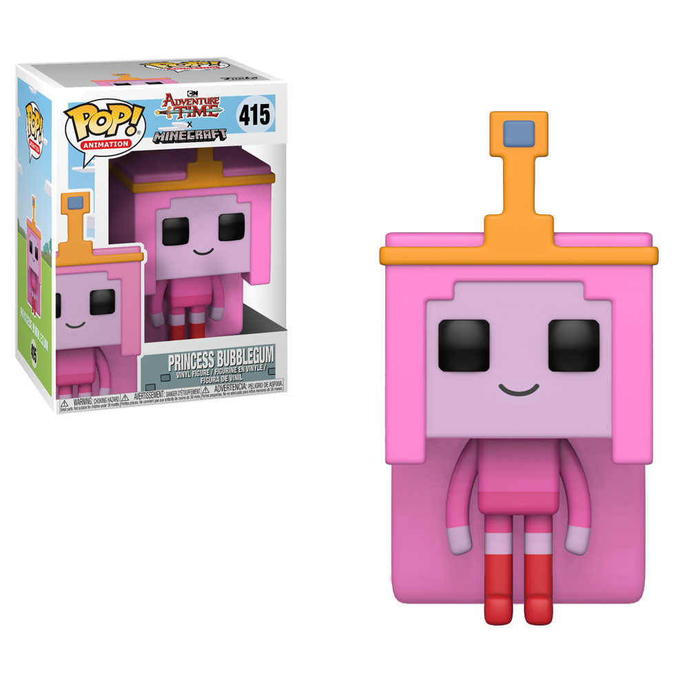 Funko POP! Animation - Adventure Time Minecraft Vinyl Figure - PRINCESS BUBBLEGUM #415