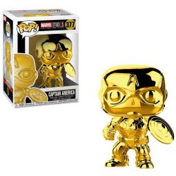 Funko POP! Marvel Studios 10 Vinyl Figure - CAPTAIN AMERICA #377 (Gold Chrome)