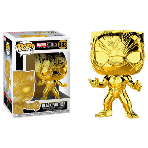 Funko POP! Marvel Studios 10 Vinyl Figure - BLACK PANTHER #383 (Gold Chrome)