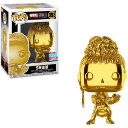 Funko POP! Marvel Studios 10 Vinyl Figure - SHURI (Gold Chrome) #393 *2018 Convention Exclusive*