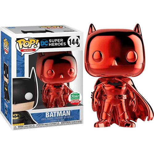 Funko POP! DC Comics Vinyl Figure - BATMAN [Red Chrome] #144 *Exclusive*