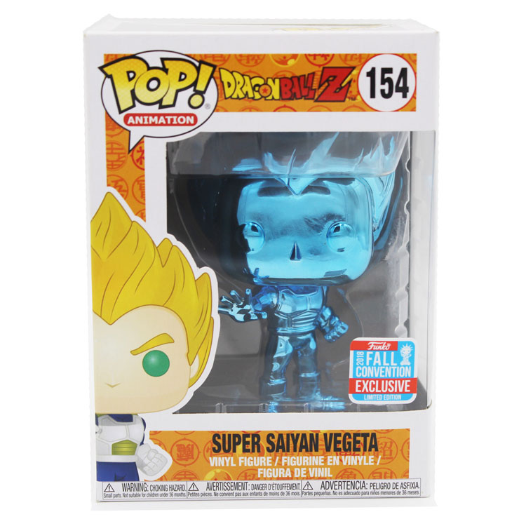 Funko POP! Animation Dragonball Z Vinyl Figure - SUPER SAIYAN VEGETA (Blue Chrome) #154 *Exclusive*