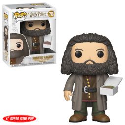 Funko POP! Harry Potter S8 Vinyl Figure - RUBEUS HAGRID with Cake #78 (Oversized - 6 inch)
