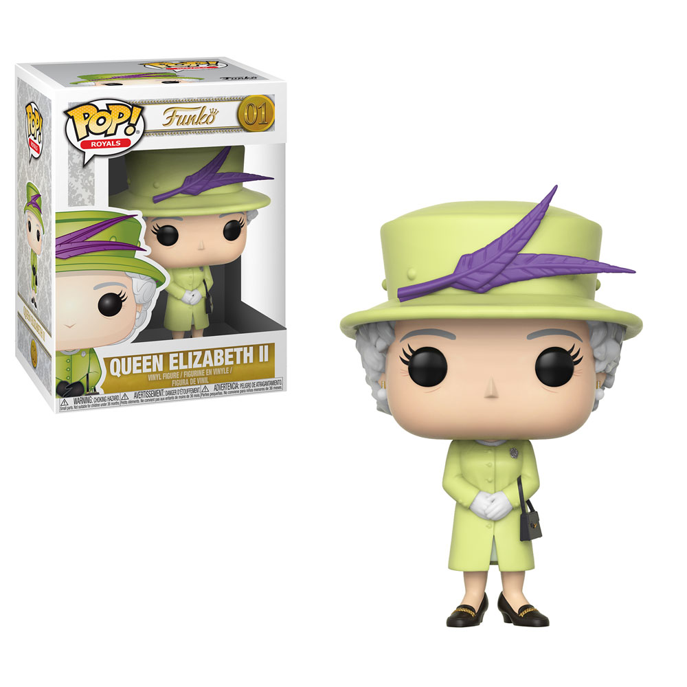 Funko POP! Royals Vinyl Figure S2 - QUEEN ELIZABETH II (Green Outfit)