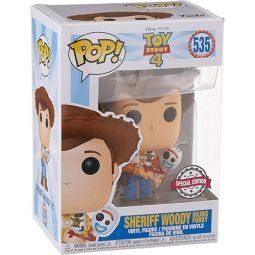 Funko POP! Disney - Toy Story 4 Vinyl Figure - SHERIFF WOODY Holding Forky #535 *Exclusive* Funko POP! Disney - Toy Story 4 Vinyl Figure - SHERIFF WOODY Holding Forky #535 *Exclusive*