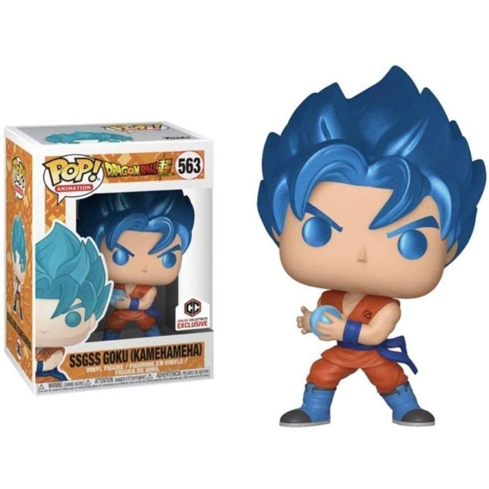 Funko POP! Animation Dragonball Z Vinyl Figure - SSGSS GOKU (Kamehameha)(Metallic) #563 *Exclusive*