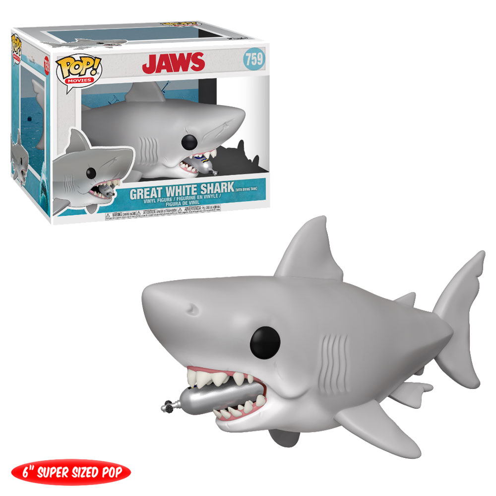 Funko POP! Movies - Jaws Vinyl Figure - JAWS (Diving Tank in Mouth) #759 (6-inch)