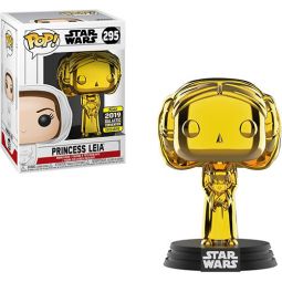 Funko POP! Star Wars Vinyl Bobble-Head Figure - PRINCESS LEIA [Gold Chrome] #295 *Exclusive*