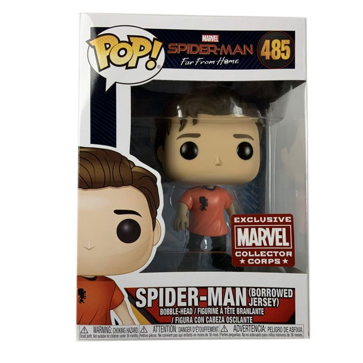 Funko POP! Marvel Collector Corps Vinyl Bobble Figure - SPIDER-MAN (Borrowed Jersey) #485