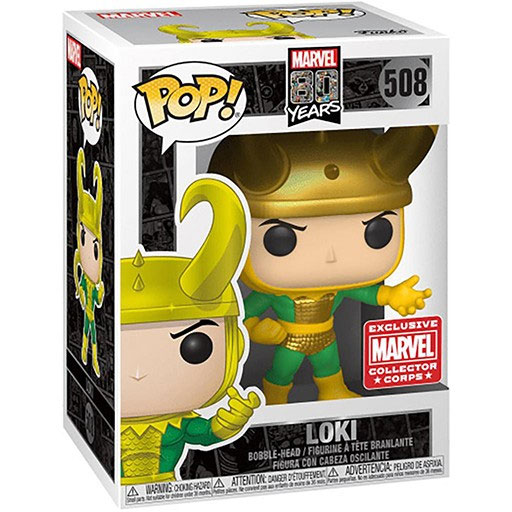 Funko POP! Marvel 80th Anniversary Vinyl Bobble Figure - LOKI (First Appearance) #508 *Exclusive*